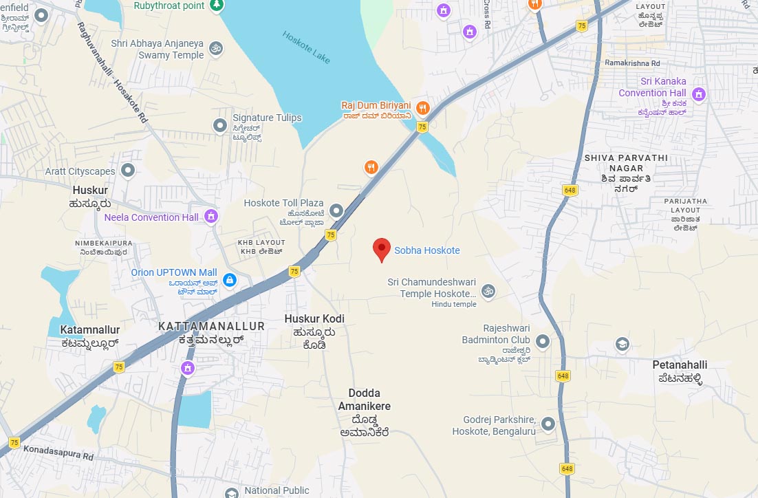 Sobha World City Location Map